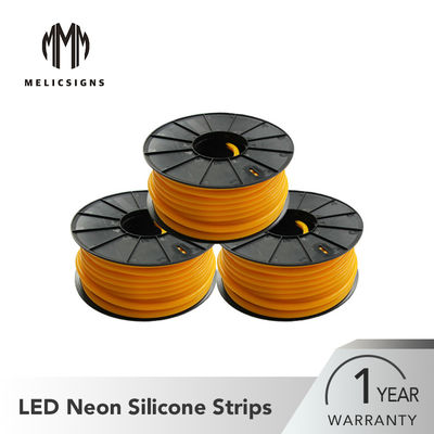Proteção ambiental 50 medidores de tira de néon do diodo emissor de luz do silicone do amarelo 12mm do comprimento
