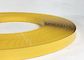 A seta dá forma à coberta de alumínio plástica do tampão da guarnição da cor amarela uma boa flexibilidade de 1 polegada